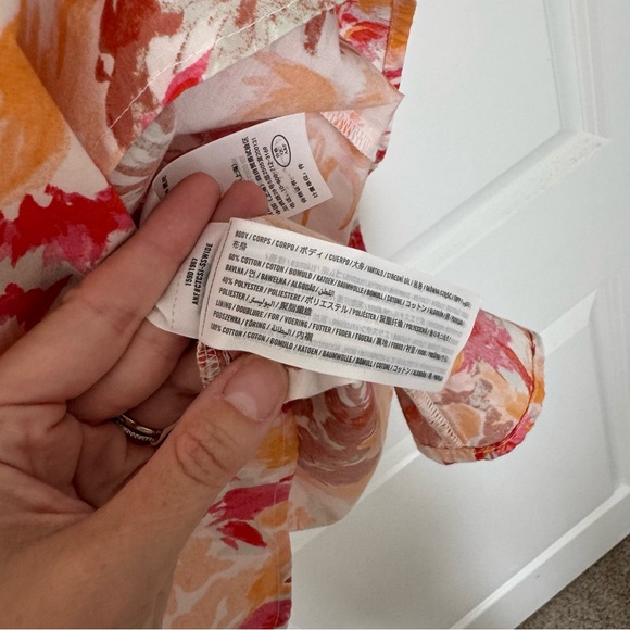 Abercrombie & Fitch Emerson Poplin Puff Sleeve Mini Dress Medium Tall - Picture 5 of 6